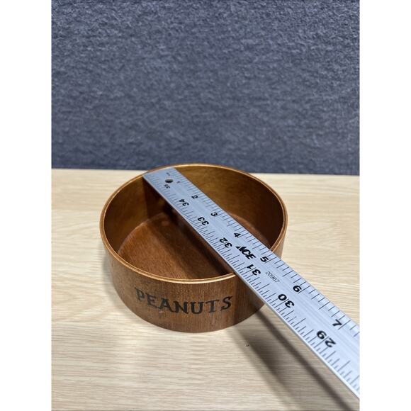 Vintage Rossini Mid Century Modern Set 3 Hand Made Wood Nesting Snack Bowls Teak - Picture 10 of 11